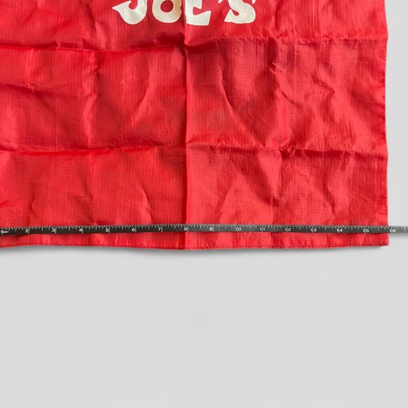 TRADER JOE'S MICRO TOTE (RED w/Black Straps) with GROCERY BAG BRAND NEW FOLDABLE - Picture 7 of 9